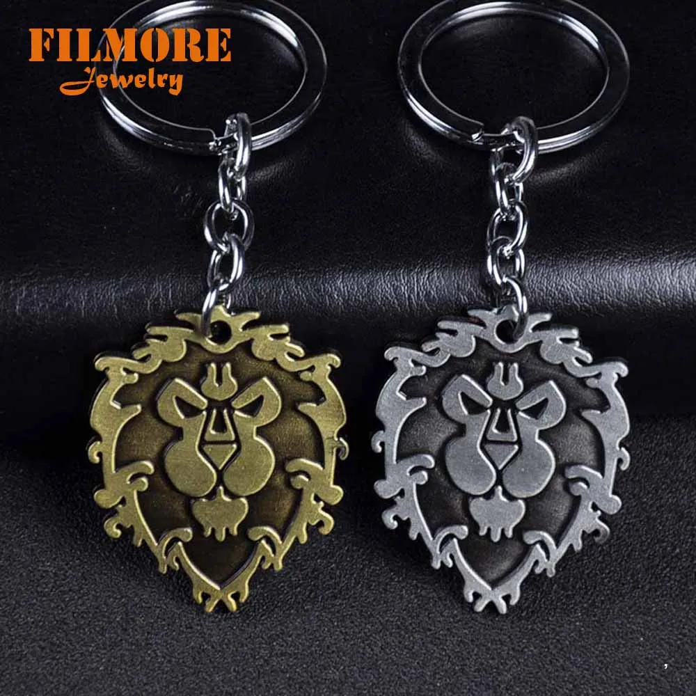 Винтажные Ювелирные изделия Warcraft брелок с рисунком из игры Alliance Tribe orde металлический 3D знак амулет-подвеска chaviro сувенир