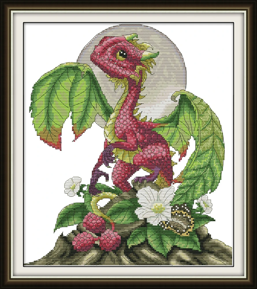 Набор для вышивки крестиком Raspberry dragon aida 14ct 11ct печать на холсте рукоделие сделай