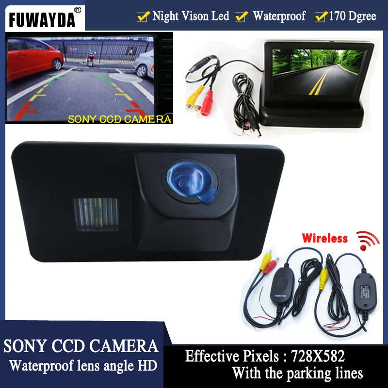 Камера заднего вида FUWAYDA WIFI sonyCCD с складным монитором для BMW E81 E87 E90 E91 E92 E60 E61 E62 E64 X5