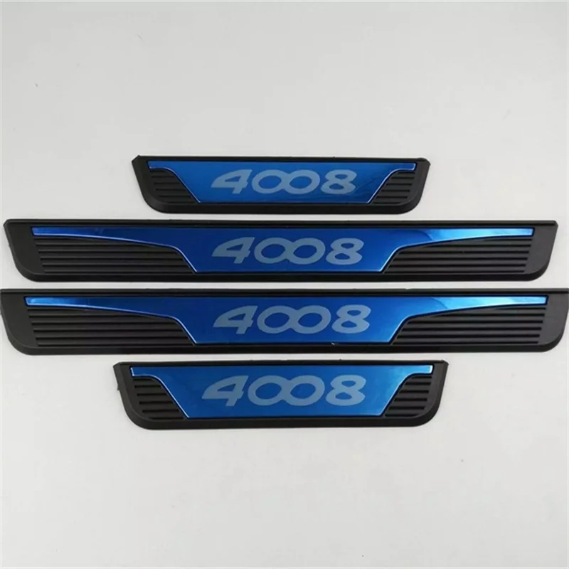 

Fit For Peugeot 4008 Door Sill Cover Scuff Plate Guards External Door Sills Strip Protector Stickers Car Styling Accessories