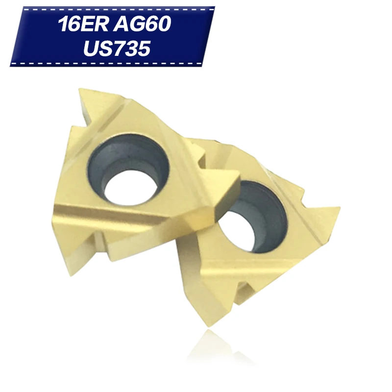 20 шт. 16ER AG60 US735 токарные инструменты для токарного станка Карбид режущий