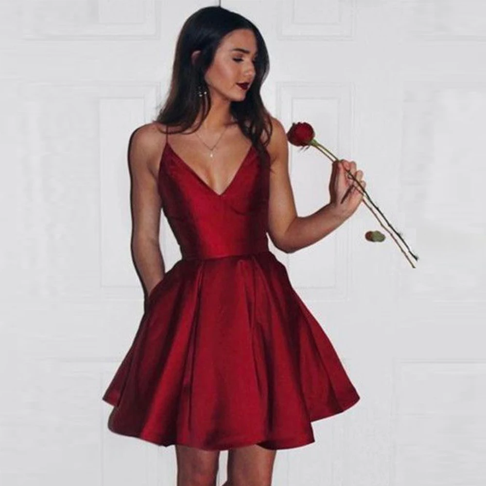 Bbonlinedress сексуальные мини короткое платье с v образным вырезом для выпускного