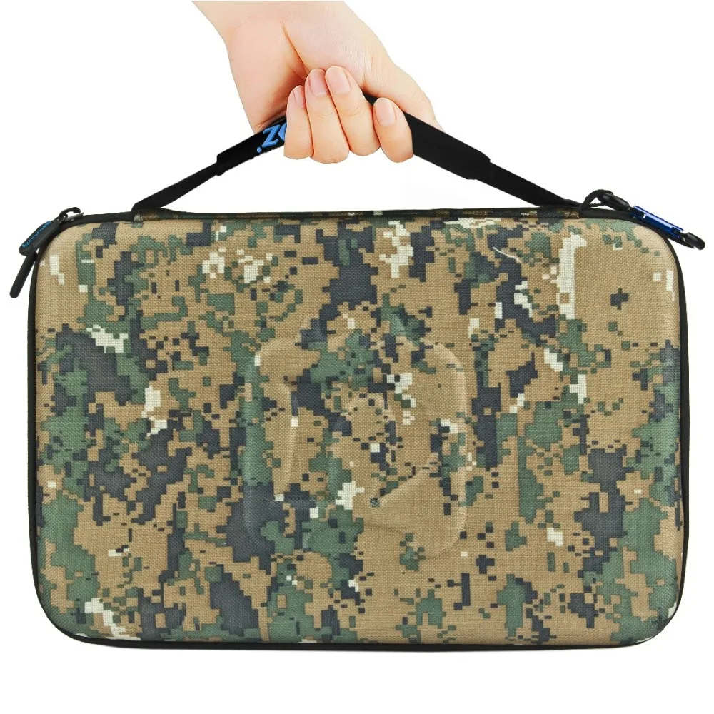 Camouflage Pattern Waterproof Carrying Travel Case stocker for GoPro HERO 4 Session /4 /3+ /3 /2 /1 Size: 32cm x 22cm 7cm | Электроника