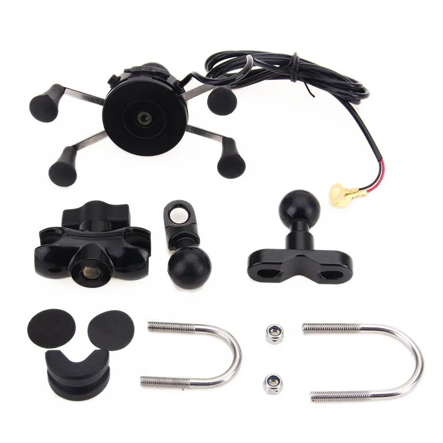 Универсальный алюминиевый держатель для телефона с креплением мотоцикла и