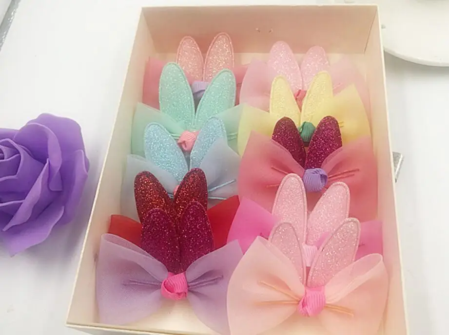 10pcs/Lot 6.5x5.5cm Lovely Bowknot Shape Patches Multicolors Padded Applique for DIY Children Hair Accessories | Дом и сад