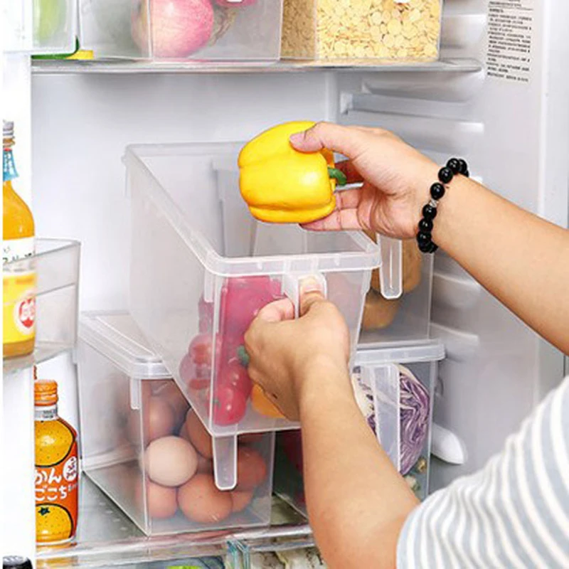 Пластиковые контейнеры для хранения коробка в холодильнике пищевых продуктов с