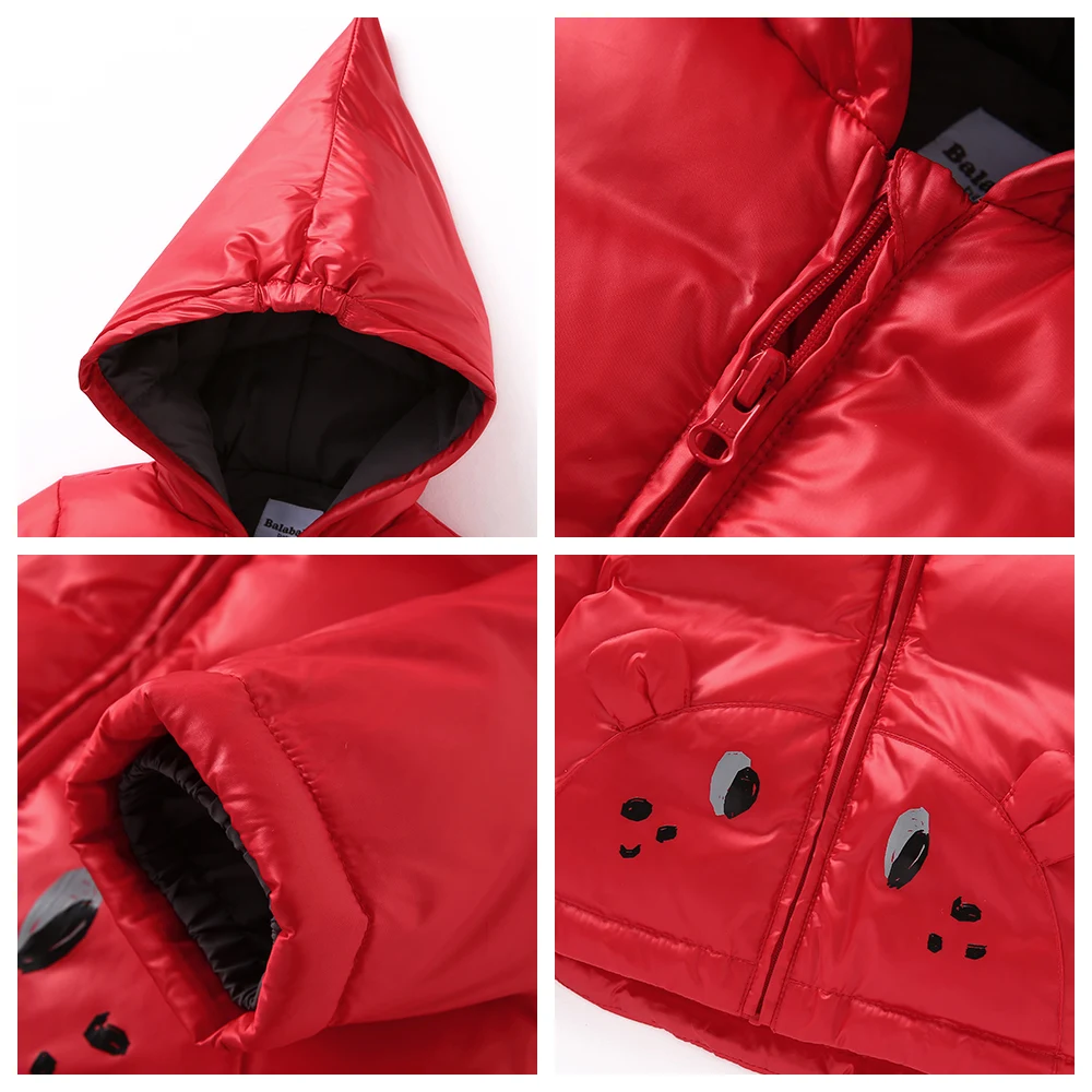 Balabala Baby Hooded Jacket Infant Newborn Girls Boys Down Winter Jackets with Cute Cartoon Design Coats Clothes | Детская одежда и