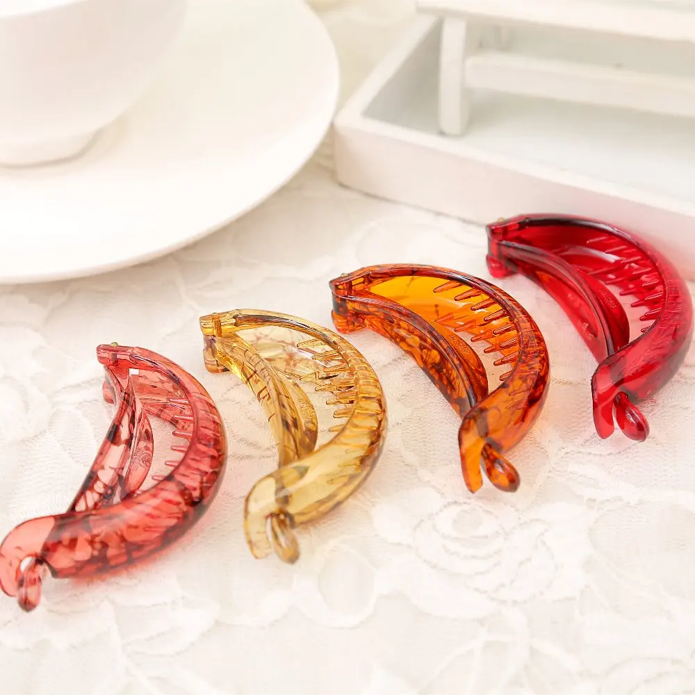 Удивительная серия: высококачественная заколка для волос "Банан" из маленьких пони, 3,1 дюйма, для женщин и девочек.