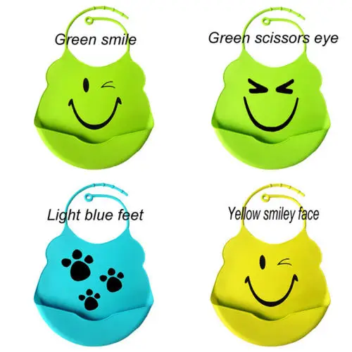New Children Baby Eat Bib Bib Baby Silicone Rice Bowl Baby Waterproof Leak-Proof Feeding Children Mouth Pocket