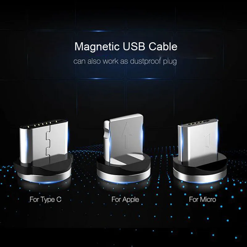 Магнитный USB-кабель все в одном зарядный кабель Micro + USB Type-C для телефона iPhone X 7 8 6