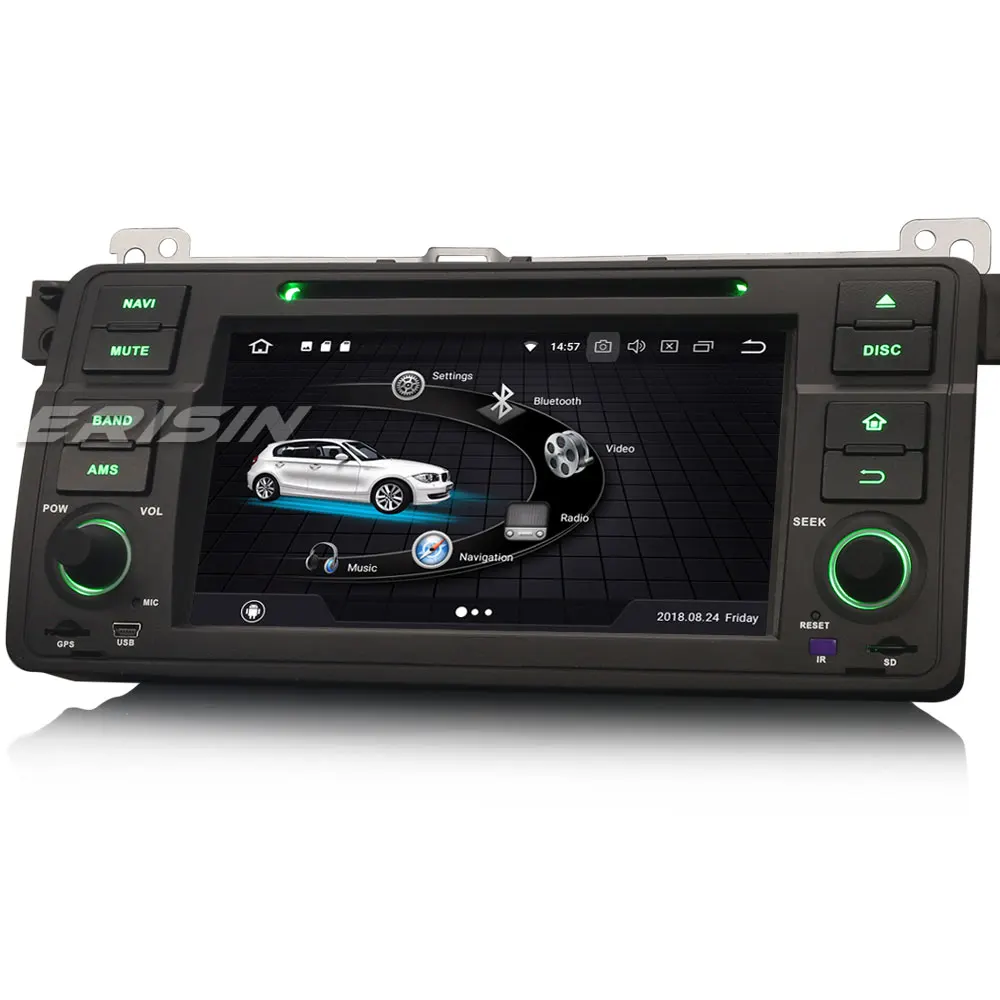 Erisin ES7546B 7 &quotAndroid 8 0 автомобиль dvd Octa core DAB + Система контроля давления в шинах OBD BT 4G