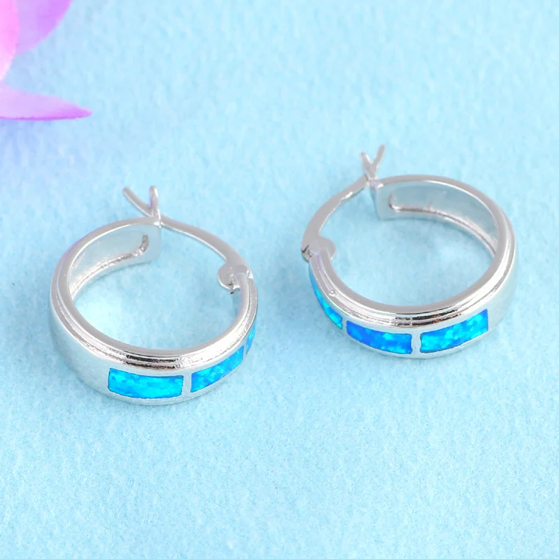 ROLILASON лидер продаж брендовый дизайн голубой огненный опал серебряные