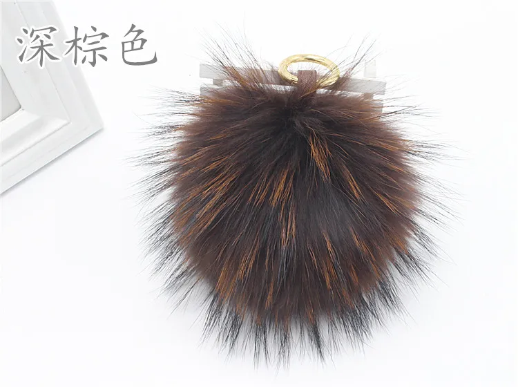 Большой 15 см Пушистый натуральный шарик из меха лисы помпоны помпон натурального