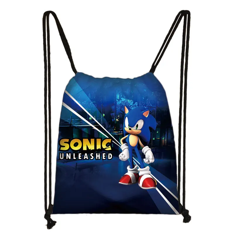 009 Игра “Марио” Sonic зубная щётка бум ежиков Мультфильм Детский рюкзак со шнурком для покупок школьной поездки вечерние сумки подарок 38*32 см - Цвет: 009