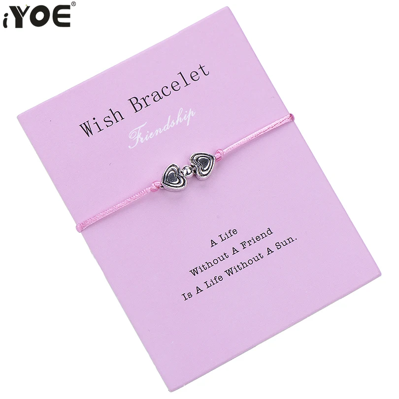 IYOE Friendship Wish Charm Красный браслет для женщин мужчин Девочек Унисекс красочные