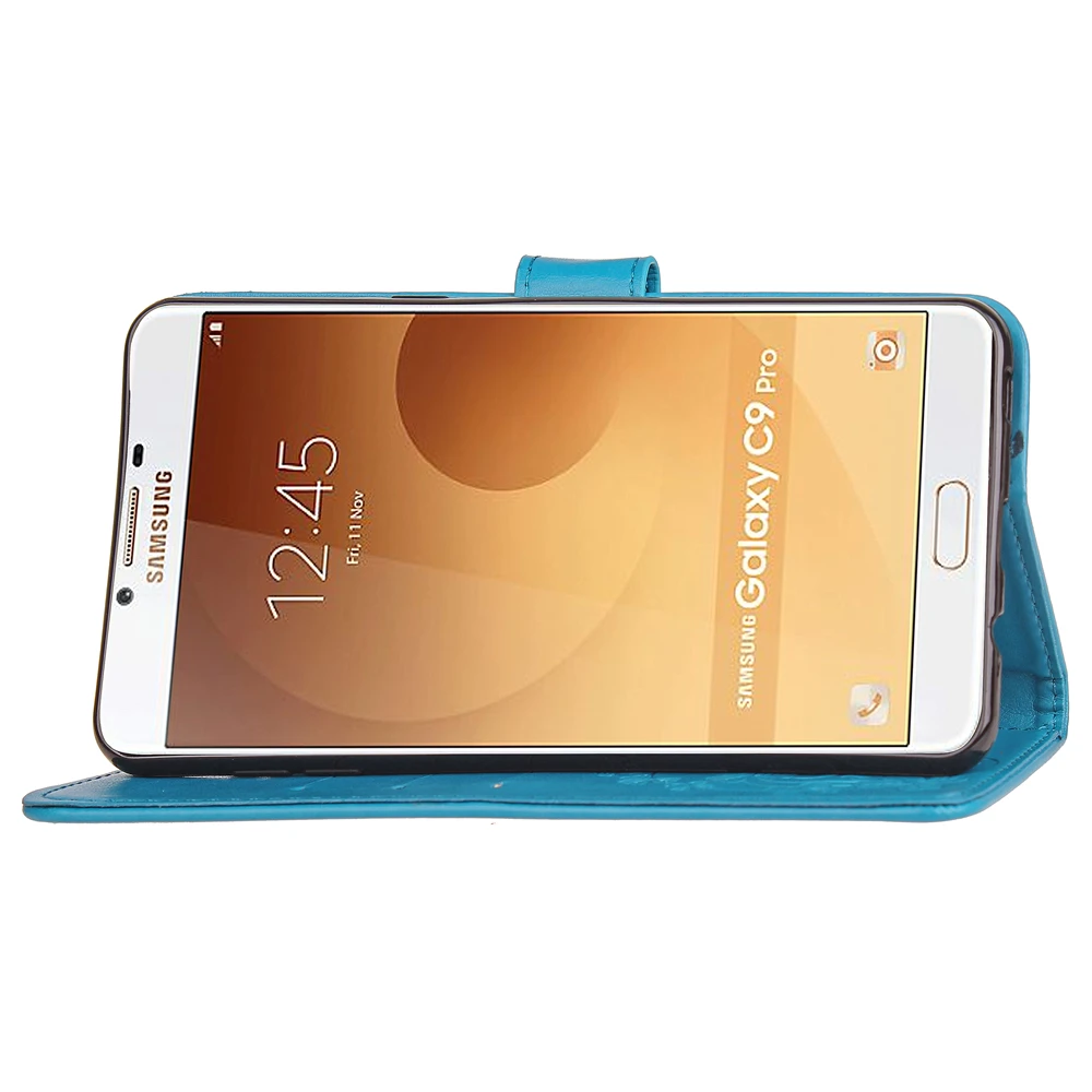 Бумажник Обложка для Samsung C9 Pro Кожаный чехол Роскошный телефон sm-c9000 C9000 6.0 &quotСумки