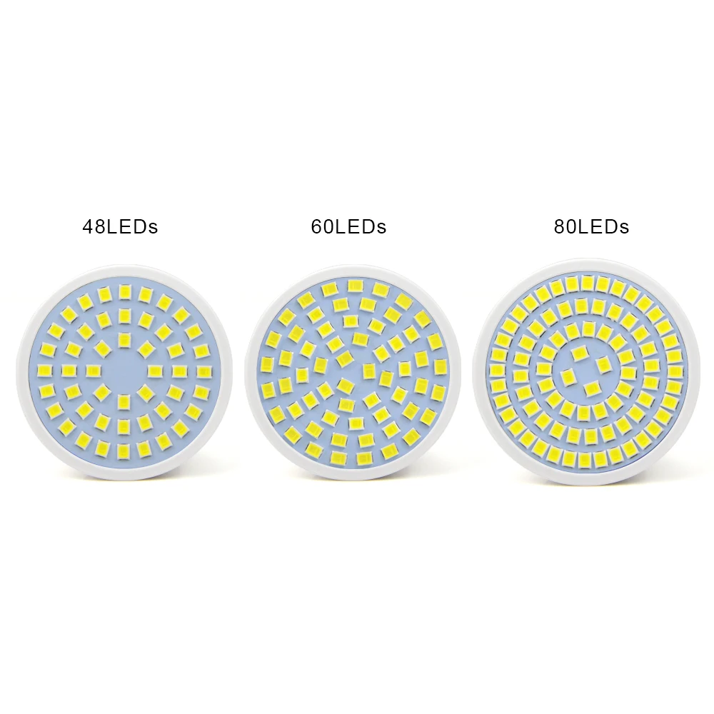 Светодиодная лампа GU10 MR16 E27 2835SMD 220 В 48/60/80 светодиодов|Светодиодные лампы и трубки|