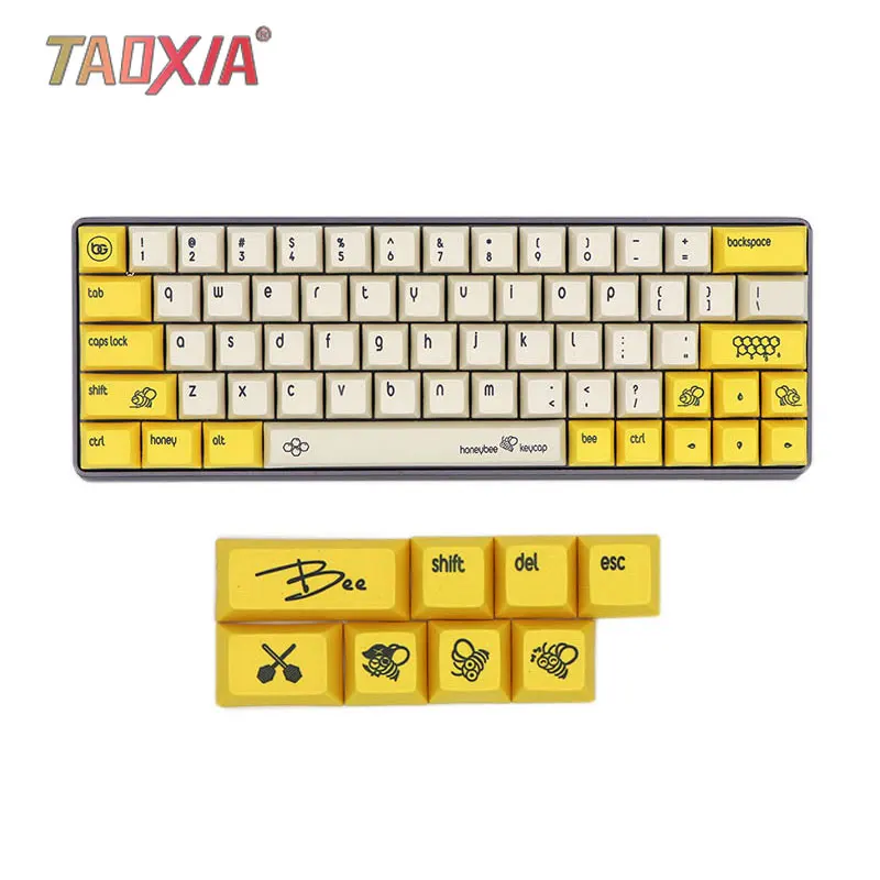 

The New DSA Bee Type Sublimation Customized Mechanical Keyboard Keycap GH60/64 With Keyboard PBT Key Caps