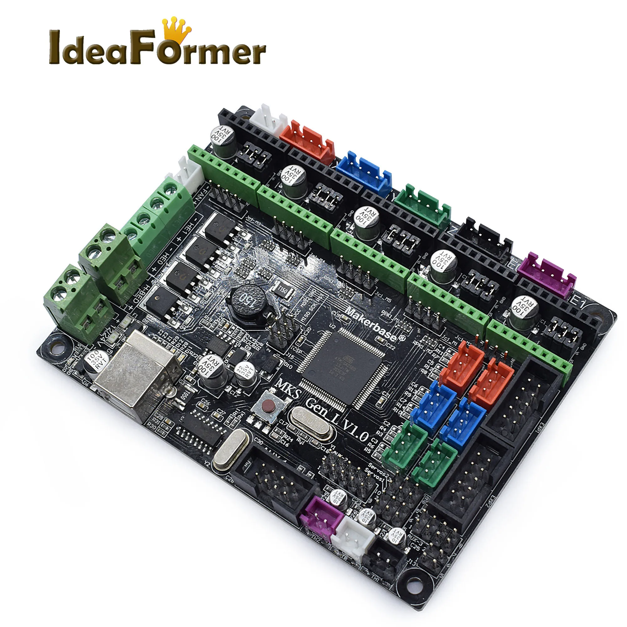 PCB плата контроллера MKS Gen L V1.0 с usb-кабелем совместимая материнская плата Ramps1.4/Mega2560 R3 Поддержка A4988/DRV8825/TMC2100