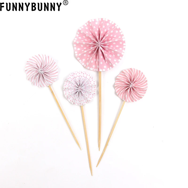 FUNNYBUNNY 4 шт золотой и серебряный порошок синий черный оригами складной вентилятор