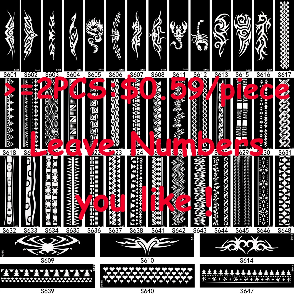 1 шт. трафаретная полоска с узором в виде листьев индийском стиле женский боди арт