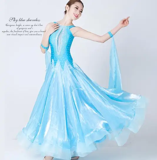 Большие размеры красное розовое синее желтое бальное платье Венские стандартные