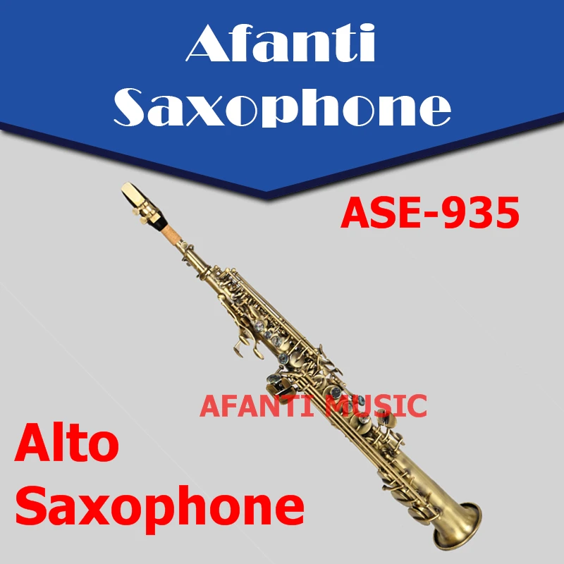 Afanti музыка Bb тон/латунный корпус/Бронзовый сопрано саксофон (ASE 935)|soprano saxophone|saxophone