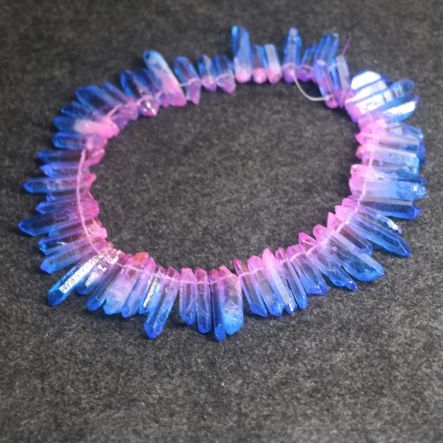 Подвеска с шестигранной точкой голубая|chakra jewelry|healing chakragem stone |