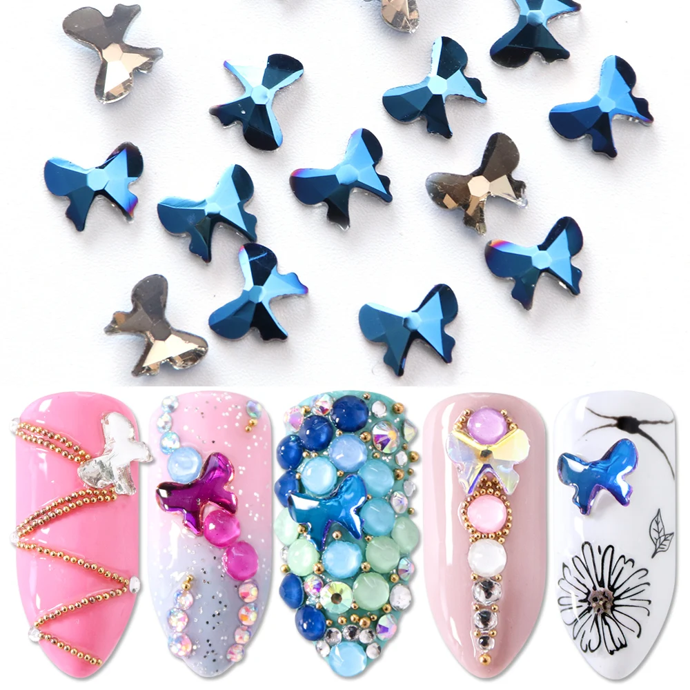 10 шт. Стразы для ногтей Хрустальный Лук дизайн стразы украшения ногтевого