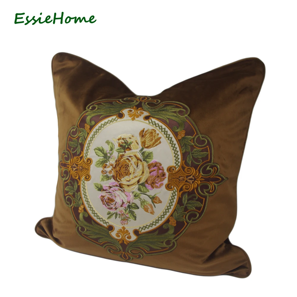 ESSIE домашняя Роскошная Высококачественная коричневая бархатная наволочка с