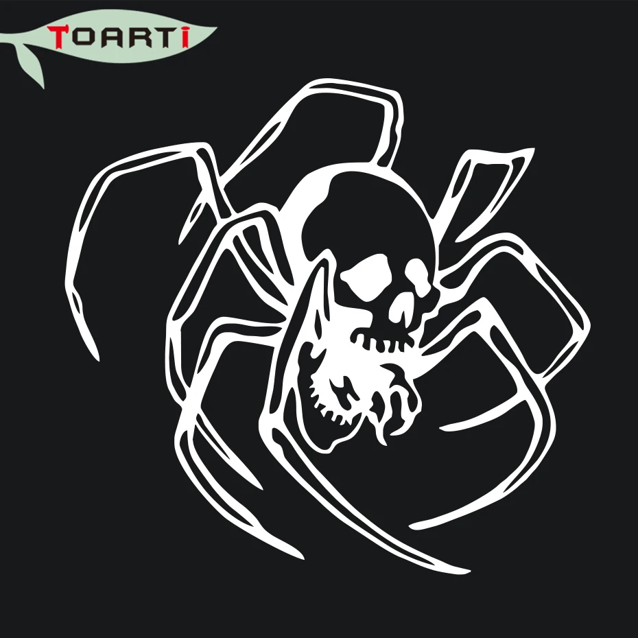 Автомобильный Стайлинг Череп Паук Виниловая Наклейка Окно для стенок бампера