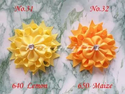

24pcs Hand Customize new style Girl Boutique Modern Style H- Bird's Nest Hair Accessories Bow Clip 158