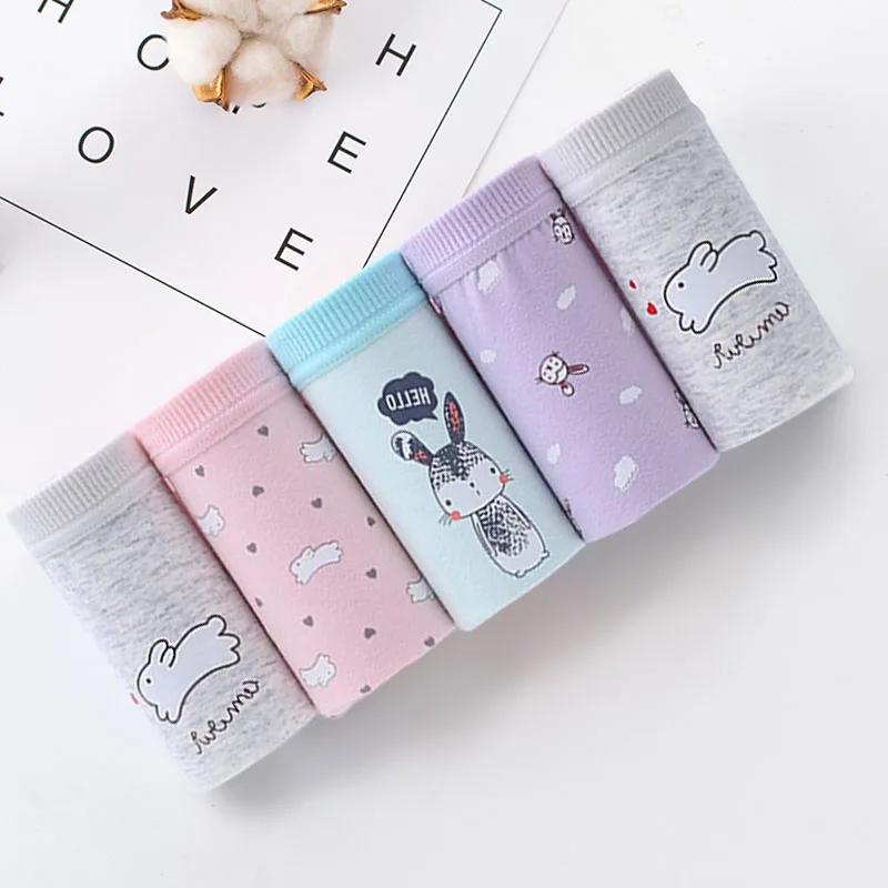 Multicolor3 5 штук в партии! Трусики для менструального периода, женское нижнее белье, герметичные, хлопковые, физиологические, женские трусы с мультяшным принтом - Цвет: Multicolor3