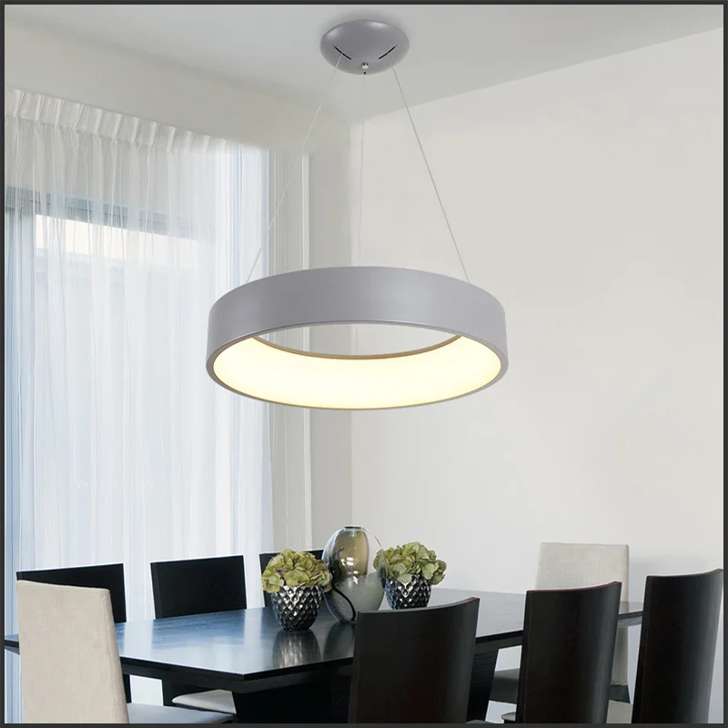 Anxiong супер тонкий 27 Вт Современные Люстры Circle кольца LED люстра свет для