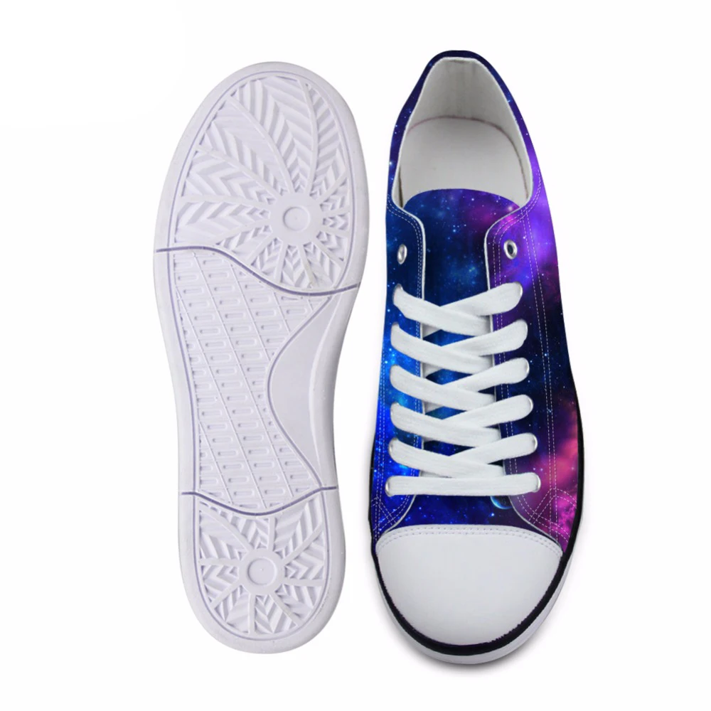 Кеды мужские на плоской подошве Вулканизированная подошва 3D космический Принт