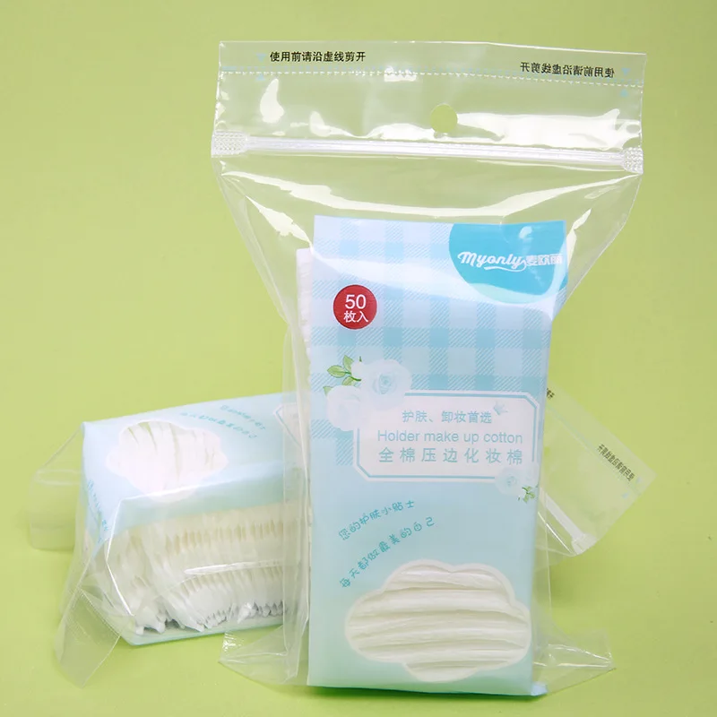 50 шт. хлопковые салфетки для снятия макияжа|Ватные изделия макияжа| |