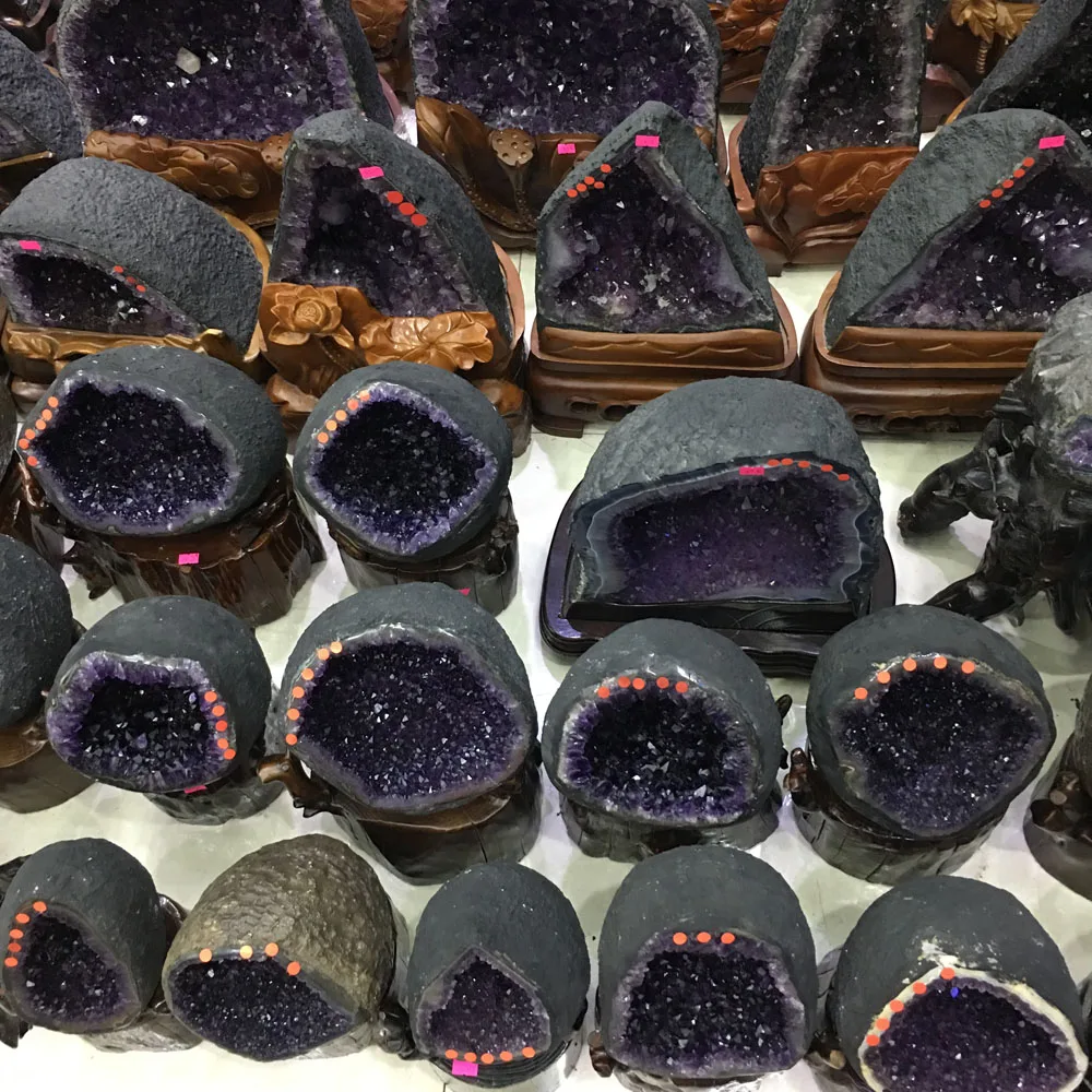 Rare mine cave natural quartz energy amethyst geode cave for home decoration