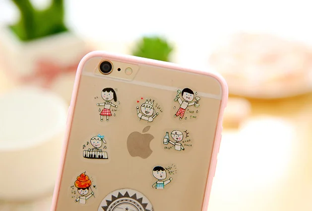 

6pcs drawing deco ver.2 PVC Sticker for DIY Scrapbooking Diary Phone Sticker Products Design Paster kids gift Kawaii Stationary