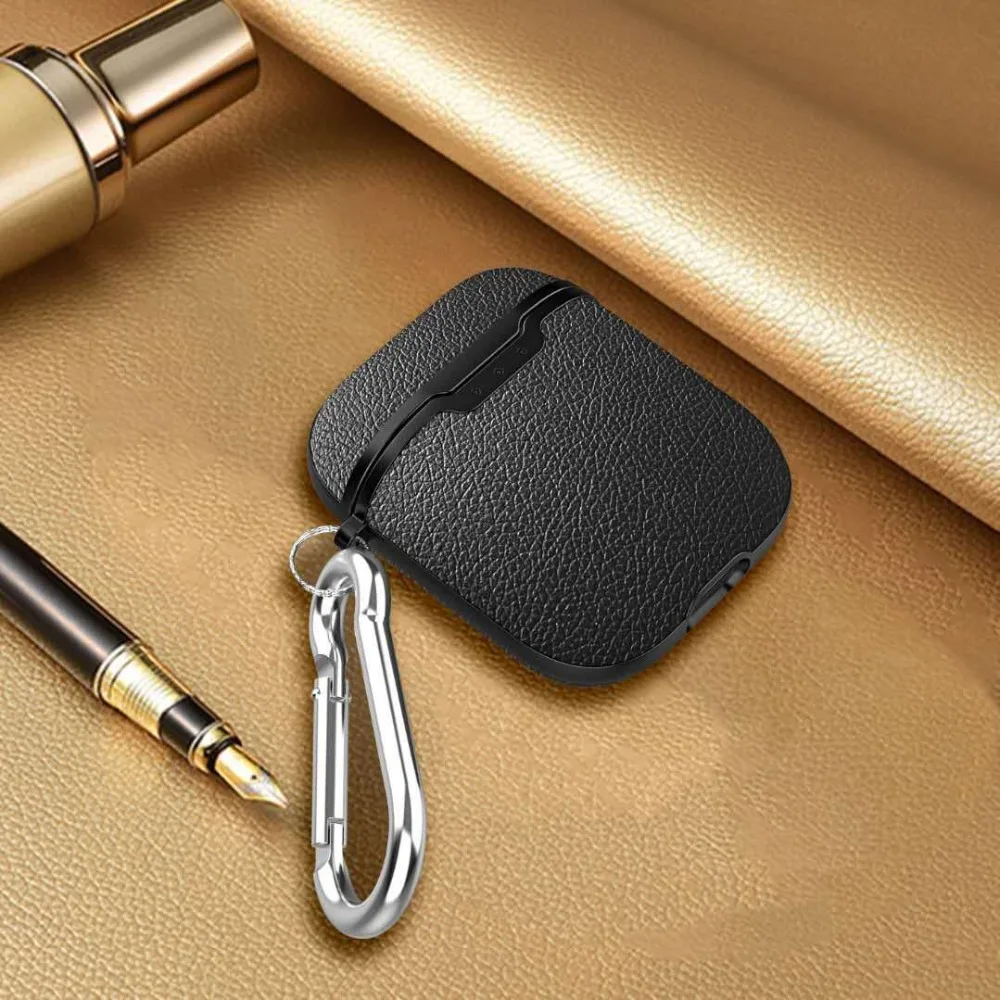 Чехол-сумка из кожи личи для Apple AirPods, Bluetooth, беспроводные наушники, мягкий мужской чехол для Air Pods, чехол для гарнитуры, зарядная коробка, чехлы