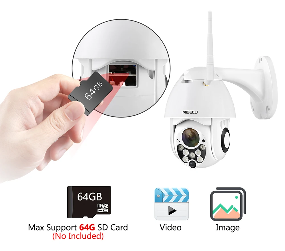 WI FI 1080 P PoE IP PTZ Камера открытый IP66 Скорость купольная камера видеонаблюдения s