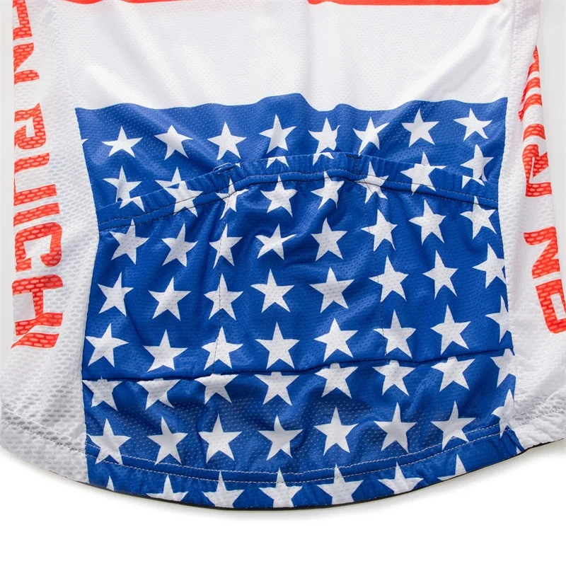 

Summer Cycling Jersey Contrast Color Stars Pattern Breathable Quick Dry Short Sleeve Riding Jerseys Customized/Wholesale Service