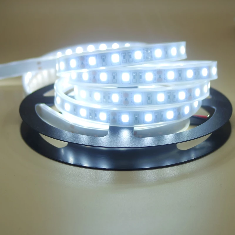 12V Светодиодная лента 5050 ip67 водонепроницаемая трубка 300led 5m RGB белая гибкая riboon