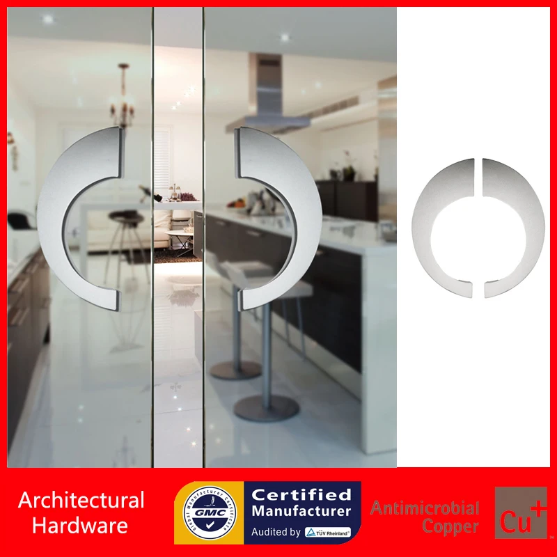 Практичная ручка для входной двери серебристые прочные ручки из алюминиевого