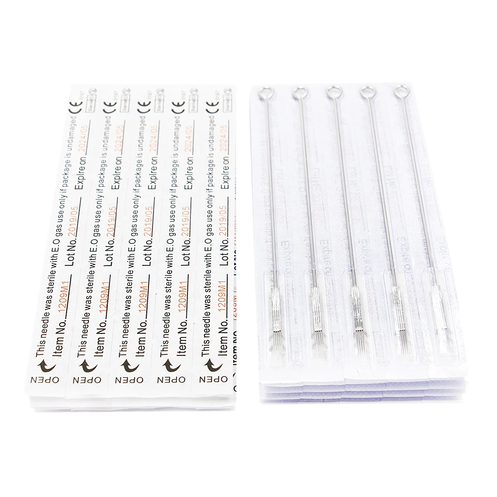 

100PCS Pro Tattoo Needles 0.35mm 1209M1 Disposable Sterile Standard Single Magnum Tattoo Needle Free Shipping