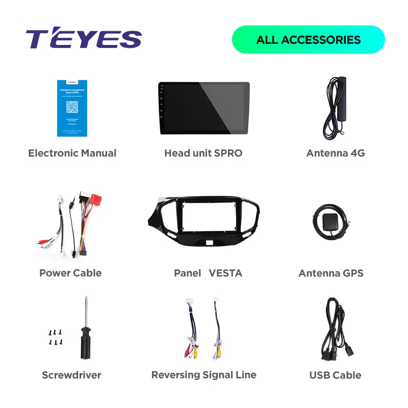 TEYES SPRO для Lada VESTA- автомобильный Радио Мультимедиа Видео плеер навигация gps Android 8,1 аксессуары седан без dvd 2 din