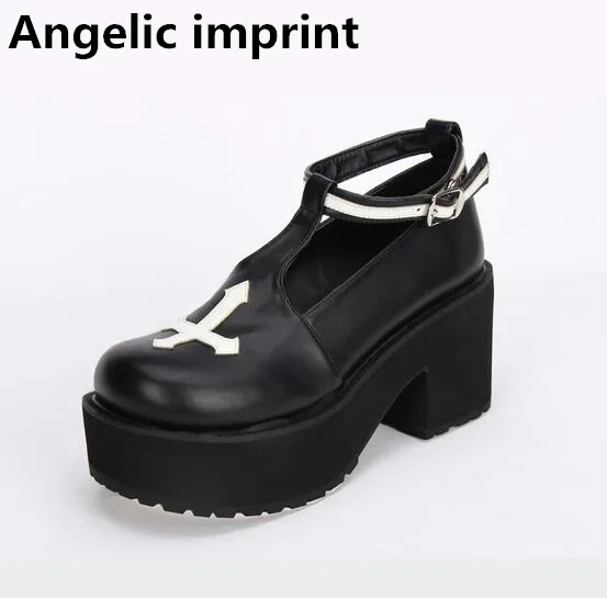 Ангельский отпечаток Туфли в стиле mori Girl туфли Лолита женские косплей на очень