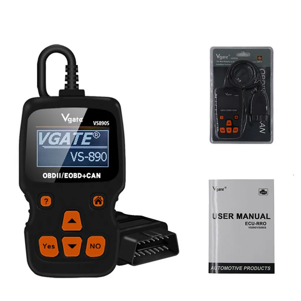 OBD2 Code reader scan tool car fault OBDII Bluetooth diagnostic scanner supports multi-language VGATE VS890S | Автомобили и