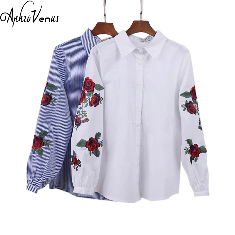 блузка блузки женские с вышивкой рубашка женская blusas feminina verão Розовая цветочная
