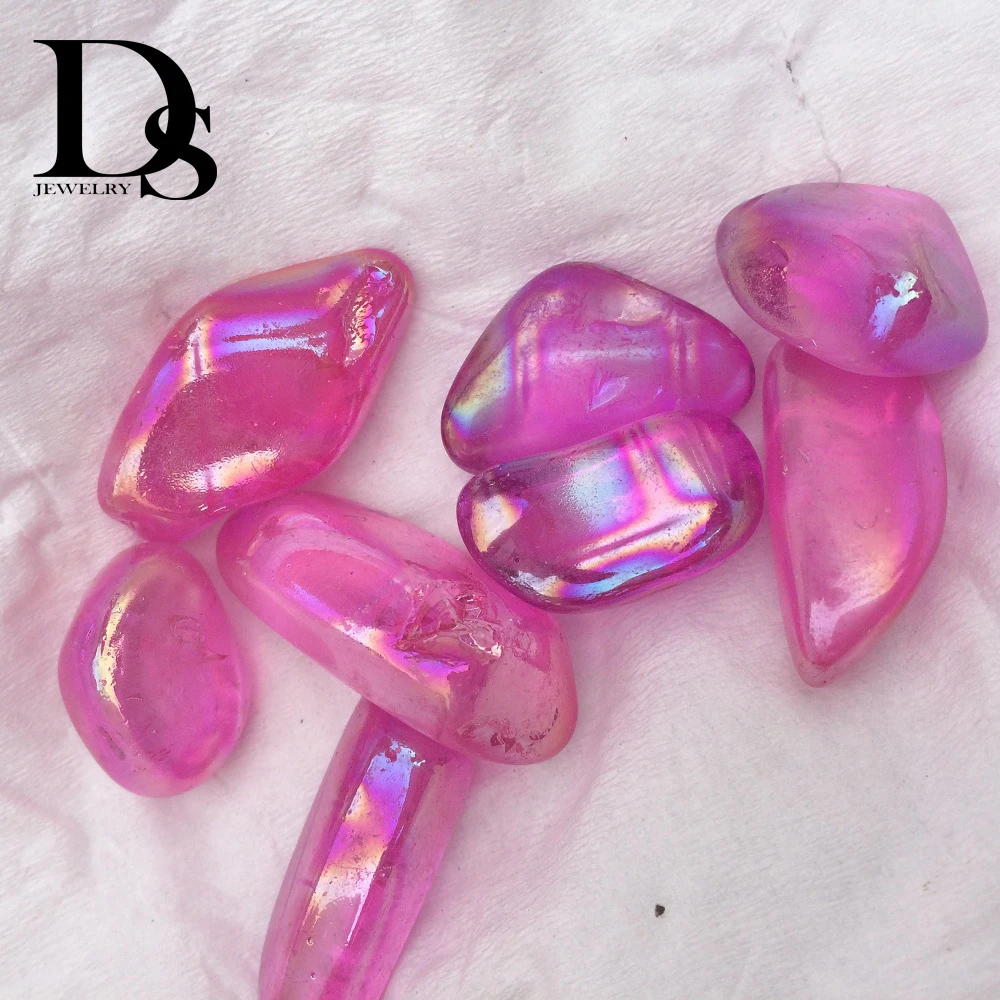 5 Pcs Natural Red Crystal Tumbled Stones Portable Aura Angel Quartz Tumble Chakra Stone Healing Energy Minerals Fashion Novelty | Дом и сад