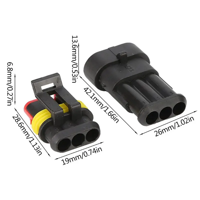 Новинка 10 комплектов автомобильный водонепроницаемый электрический клеммный